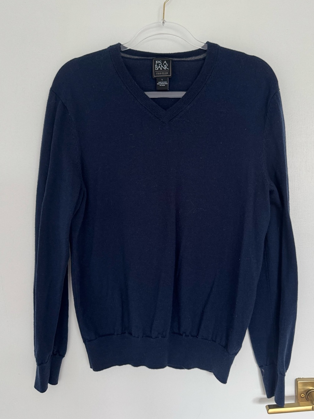 Jos. A. Bank Men's Dark Navy V-Neck Sweater